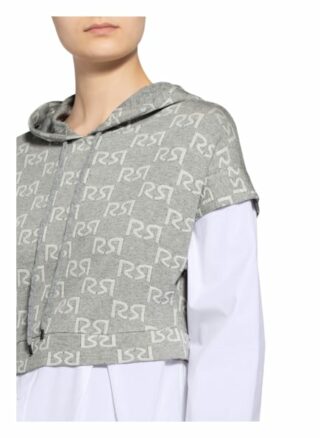 Rinascimento Kleid im Materialmix, Grau