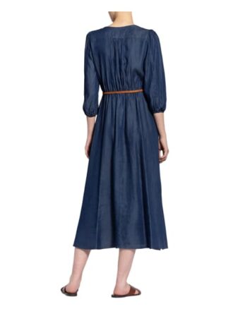 Rinascimento Kleid mit 3/4-Arm in Jeansoptik, Blau