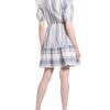 Rinascimento Kleid mit Stickereien, Blau