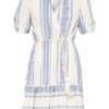 Rinascimento Kleid mit Stickereien, Blau