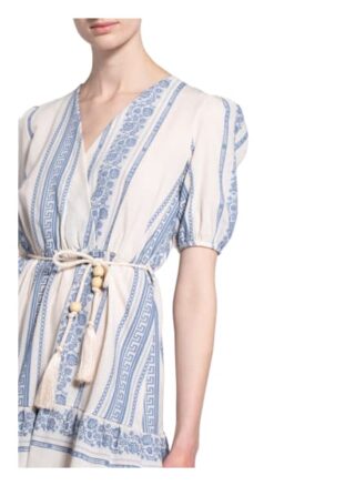Rinascimento Kleid mit Stickereien, Blau