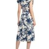 Rinascimento Kleid mit Volants, Blau