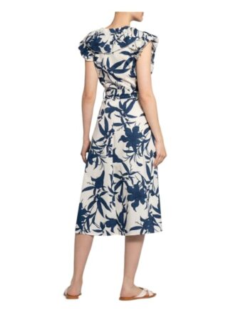 Rinascimento Kleid mit Volants, Blau