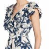 Rinascimento Kleid mit Volants, Blau
