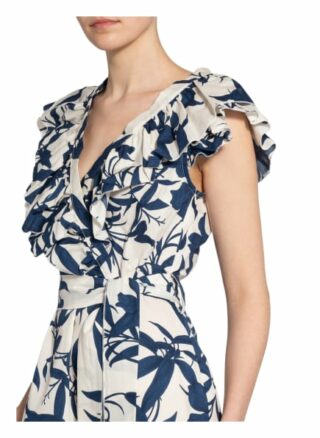 Rinascimento Kleid mit Volants, Blau