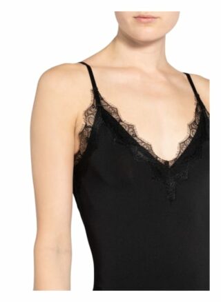 Rosemunde Kleid Billie mit Spitzenbesatz, Schwarz