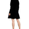 Rotate Birger Christensen Samtkleid Number 25, Schwarz