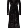 Rotate Birger Christensen Samtkleid, Schwarz