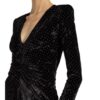 Rotate Birger Christensen Samtkleid, Schwarz
