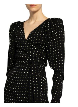 Rotate Birger Christensen Wickelkleid Bridget, Schwarz