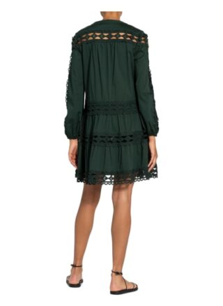 S.Oliver Black Label Kleid mit Lochspitze, Grün