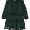 S.Oliver Black Label Kleid mit Lochspitze, Grün