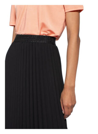 S.Oliver Black Label Plisseerock, Schwarz