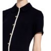 Sandro Kleid im Materialmix, Blau