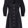 Sandro Kleid mit 3/4-Arm, Blau