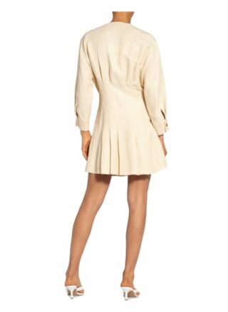 Sandro Kleid mit Leinen, Beige