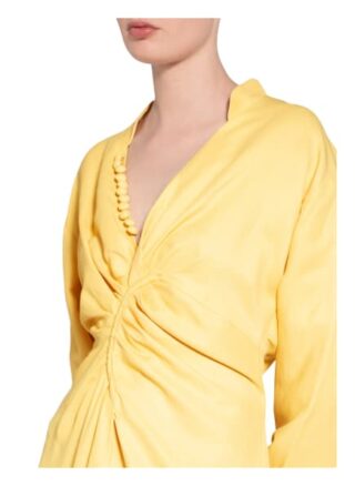 Sandro Kleid mit Leinen, Beige