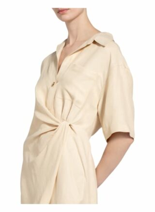 Sandro Kleid mit Leinen, Beige