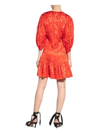 Sandro Kleid mit Seide, Rot