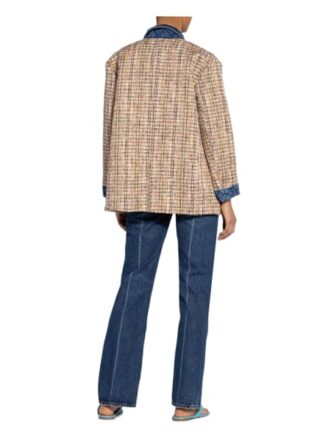 Sandro Overjacket aus Tweed, Blau