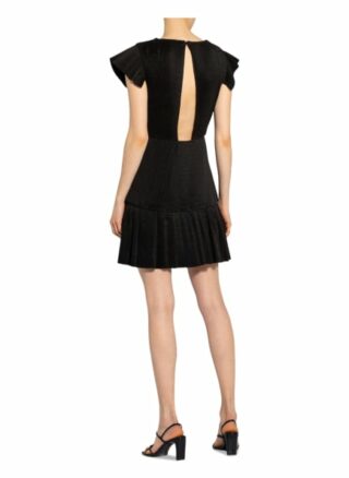 Sandro Plissee-Kleid, Schwarz