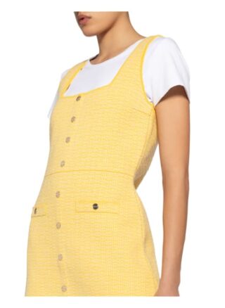 Sandro Tweed-Kleid, Gelb