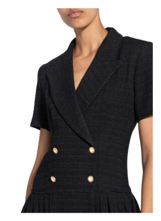Sandro Tweed-Kleid, Schwarz