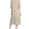 Second Female Kleid mit 3/4-Arm, Beige