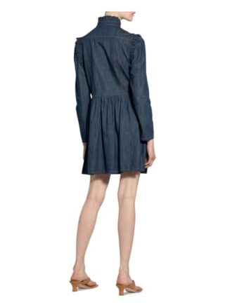 See By Chloé Jeanskleid mit Volants, Blau