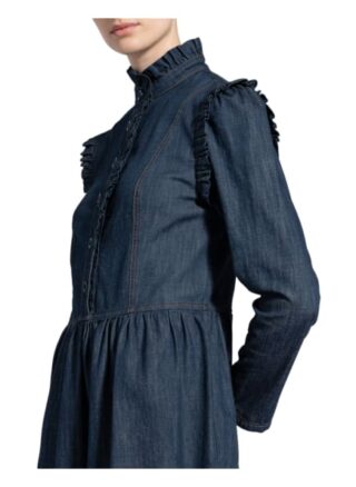 See By Chloé Jeanskleid mit Volants, Blau