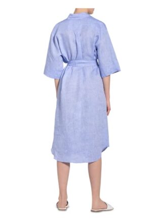 Seidensticker Hemdblusenkleid aus Leinen, Blau