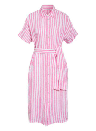 Seidensticker Hemdblusenkleid aus Leinen, Pink