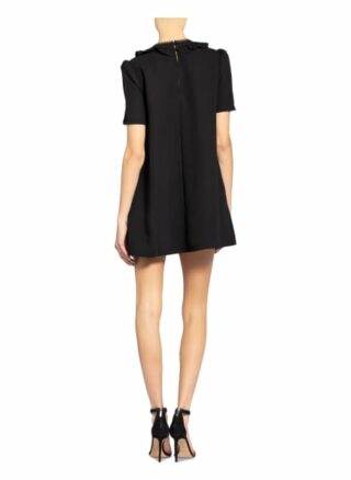 Self-Portrait Kleid mit Spitzenbesatz, Schwarz