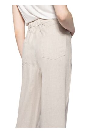 Set 7/8-Hose mit Leinen, Beige