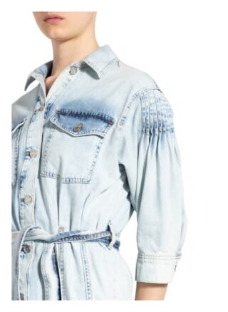 Set Hemdblusenkleid aus Jeans, Blau