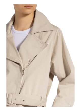 Set Jacke im Biker-Stil, Braun
