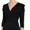 Set Kleid mit 3/4-Arm, Schwarz