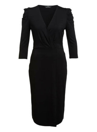 Set Kleid mit 3/4-Arm, Schwarz