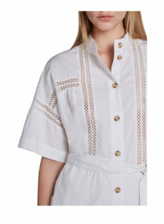 Set Kleid mit Crochet-Bändern, Weiß