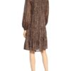 Set Kleid mit Glitzergarn, Braun