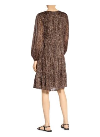 Set Kleid mit Glitzergarn, Braun