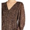 Set Kleid mit Glitzergarn, Braun