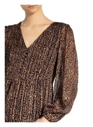 Set Kleid mit Glitzergarn, Braun