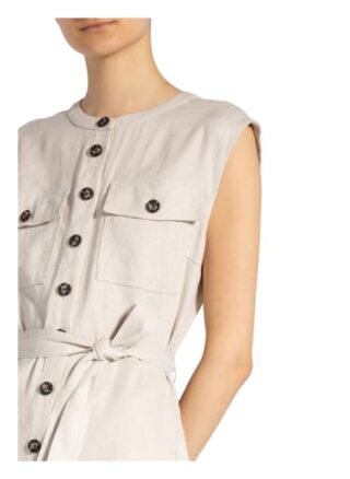 Set Kleid mit Leinen, Beige
