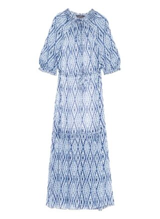 Set Kleid mit Rüschenbesatz, Weiß