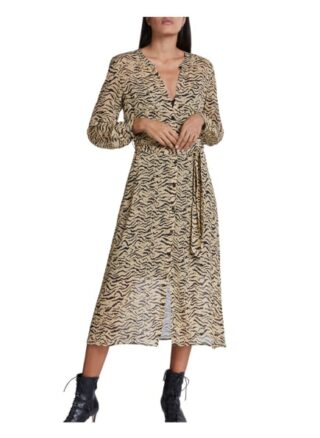 Set Kleid mit Stehkragen, Beige