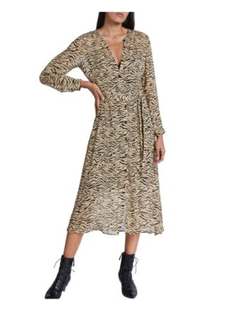 Set Kleid mit Stehkragen, Beige