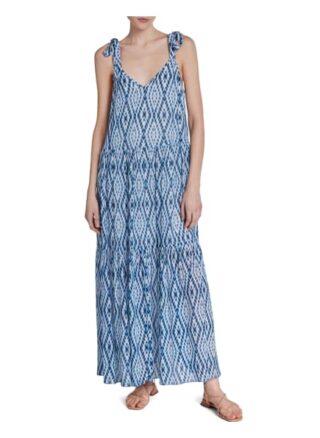 Set Kleid mit Tie-Dye Print, Weiß