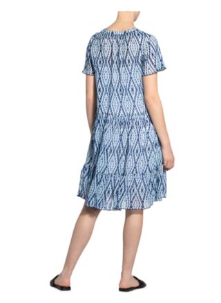 Set Kleid mit Volantbesatz, Weiß