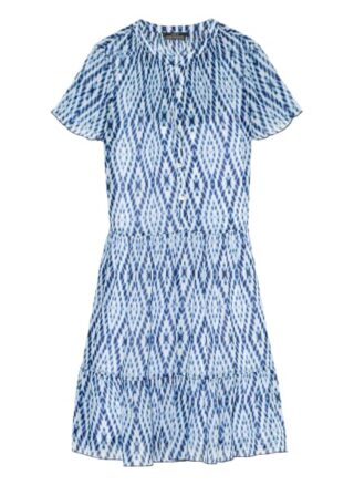 Set Kleid mit Volantbesatz, Weiß